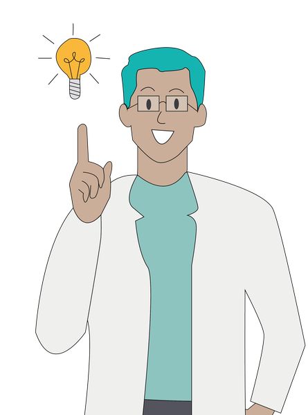 Arzt, der eine Idee hat